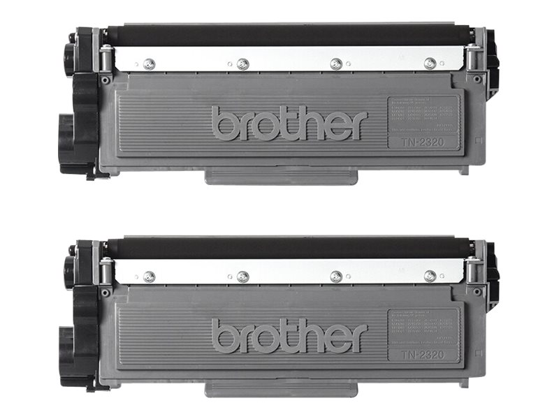 Brother TN2320 TWIN - 2er-Pack - Hohe Ergiebigkeit - Schwarz - original - Tonerpatrone - für Brother DCP-L2500 - L2520 - L2560 - HL-L2300 - L2340 - L2360 - L2365 - MFC-L2700 - L2720 - L2740