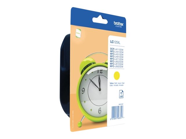 Brother LC125XLY - Sehr hohe Ergiebigkeit - Gelb - Original - Tintenpatrone - für Brother DCP-J4110 - MFC-J4410 - J4510 - J4610 - J4710 - J6520 - J6720 - J6920