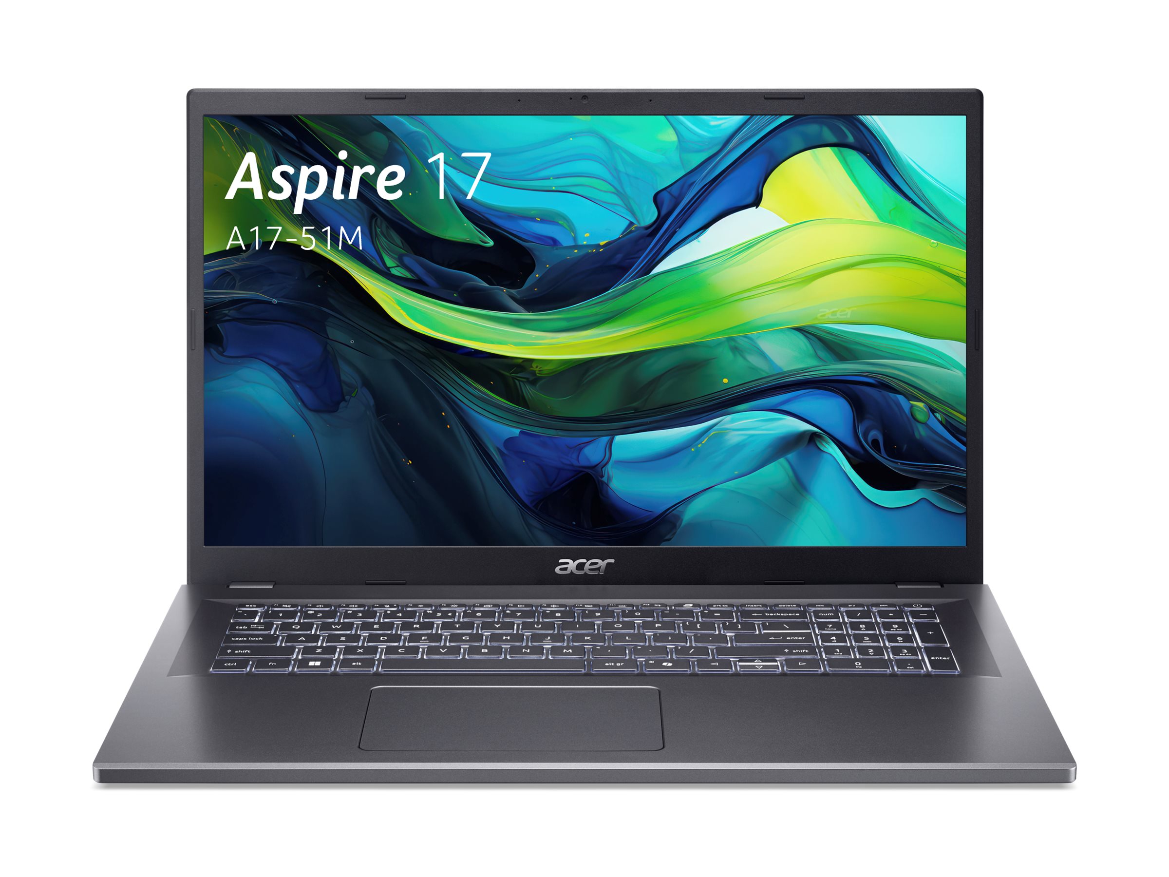 Acer Aspire 17 A17-51M - Intel Core 5 120U / 1.4 - IPS 1920 x 1080 (Full HD) - Wi-Fi 6E - Stahlgrau - kbd: Deutsch