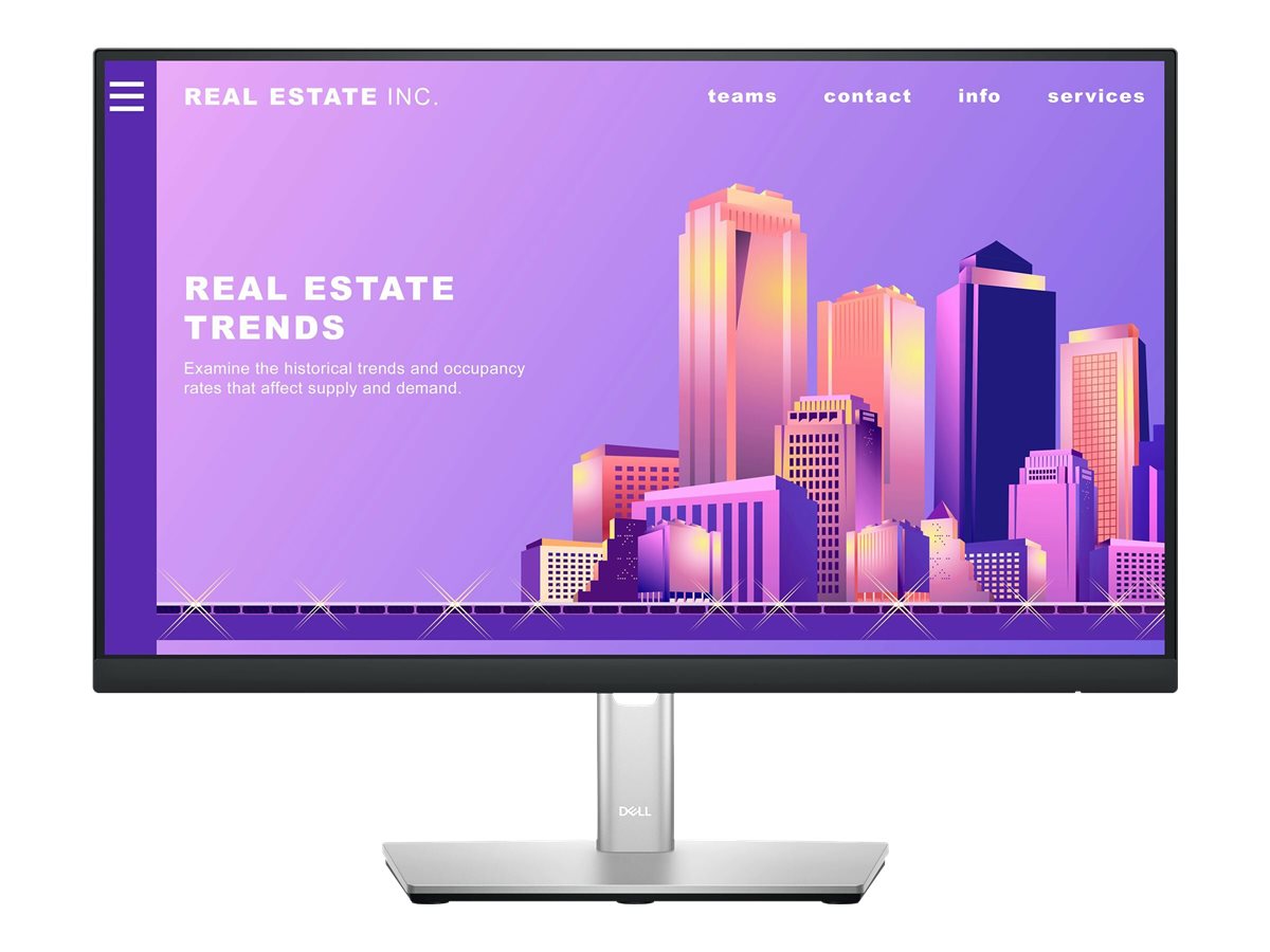 Dell P2222H - LED-Monitor - 55.9 cm (22") (21.5" sichtbar) - 1920 x 1080 Full HD (1080p) @ 60 Hz - IPS - 250 cd/m² - 1000:1 - 5 ms - HDMI - VGA - DisplayPort - Schwarz - mit 3 Years Premium Panel Guarantee