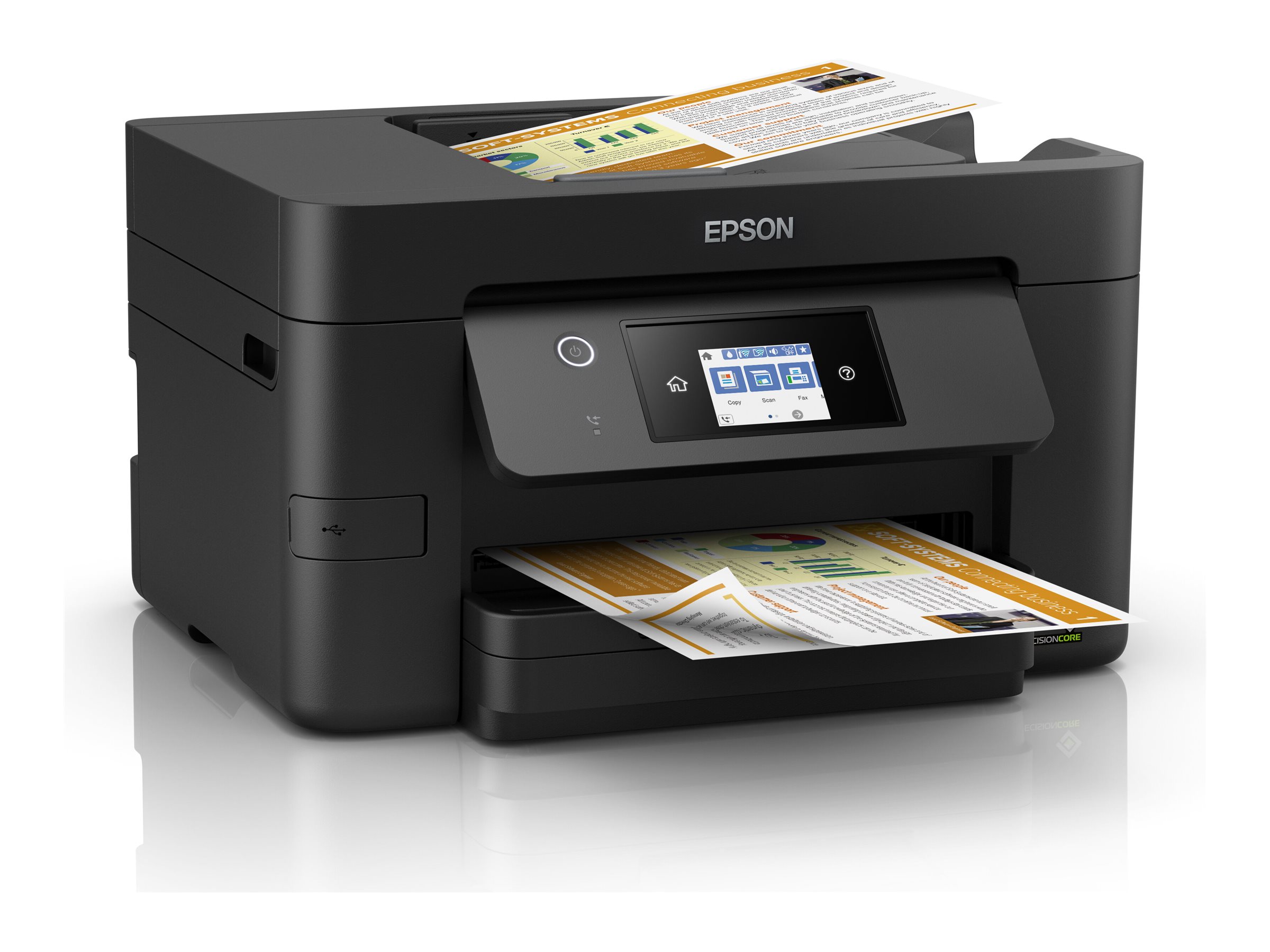 Epson WorkForce Pro WF-3820DWF - Multifunktionsdrucker - Farbe - Tintenstrahl - A4/Legal (Medien) - bis zu 21 Seiten/Min. (Drucken) - 250 Blatt - 33.6 Kbps - USB 2.0 - LAN - Wi-Fi(n) - USB-Host Epson WorkForce Pro WF-3820DWF - Multifunktionsdrucker - Farbe - Tintenstrahl - A4/Legal (Medien) - bis zu 21 Seiten/Min. (Drucken) - 250 Blatt - 33.6 Kbps - USB 2.0 - LAN - Wi-Fi(n) - USB-Host