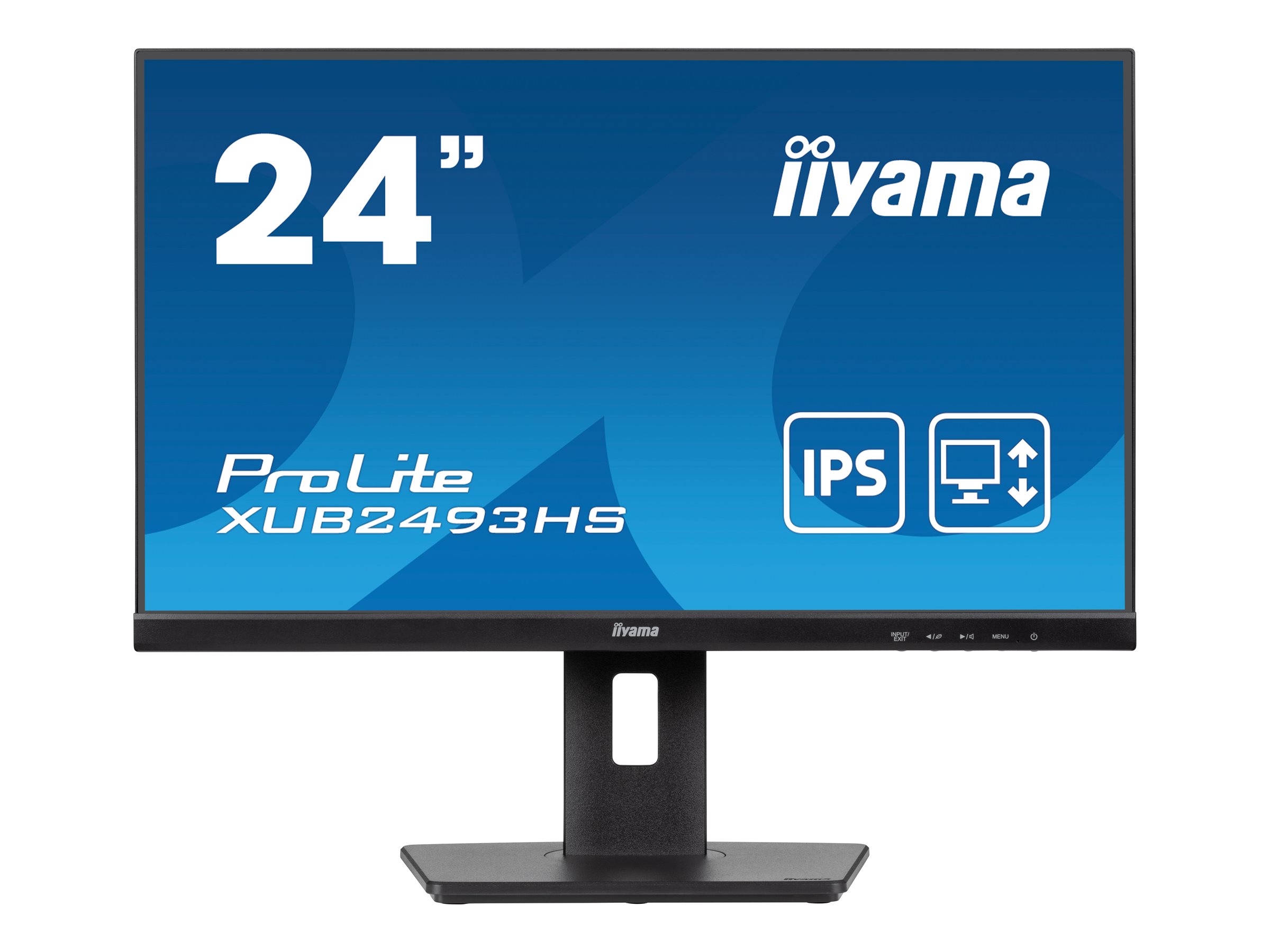 Iiyama ProLite XUB2493HS-B6 - LED-Monitor - 61 cm - (23.8" sichtbar) - 1920 x 1080 Full HD (1080p) @ 100 Hz - IPS - 250 cd/m² - 1300:1 - 0.5 ms - HDMI - DisplayPort - Lautsprecher - Matte - Schwarz