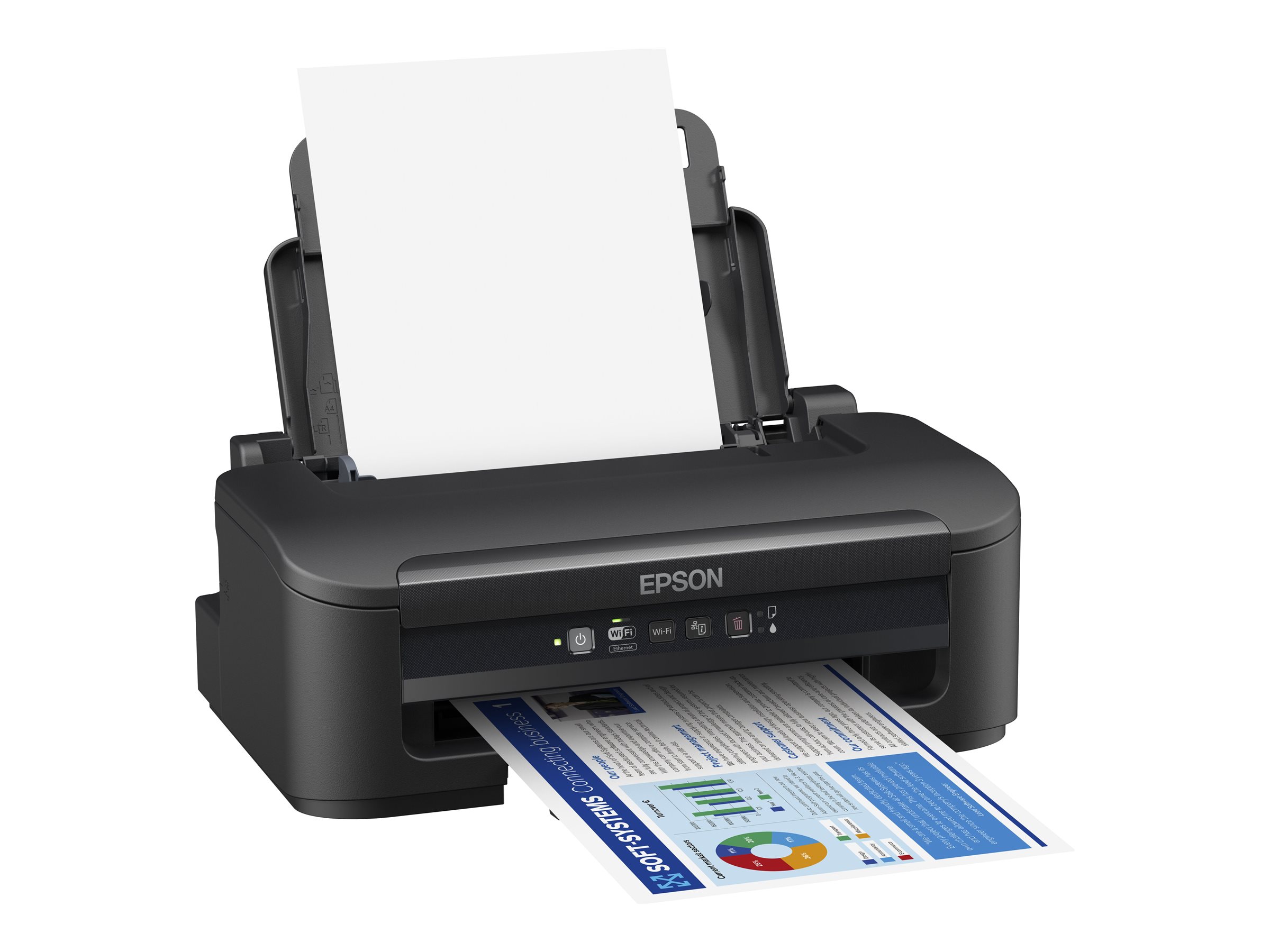 Epson WorkForce WF-2110W - Drucker - Farbe - - /bis zu 4.7 Seiten/Min. (Farbe) - Kapazität: 100 Blätter - USB 2.0 - LAN - Wi-Fi(n)