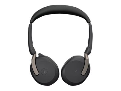 Jabra Evolve2 65 Flex MS Stereo - Headset - On-Ear - Bluetooth - kabellos - aktive Rauschunterdrückung - USB-A - Schwarz - Zertifiziert für Microsoft Teams