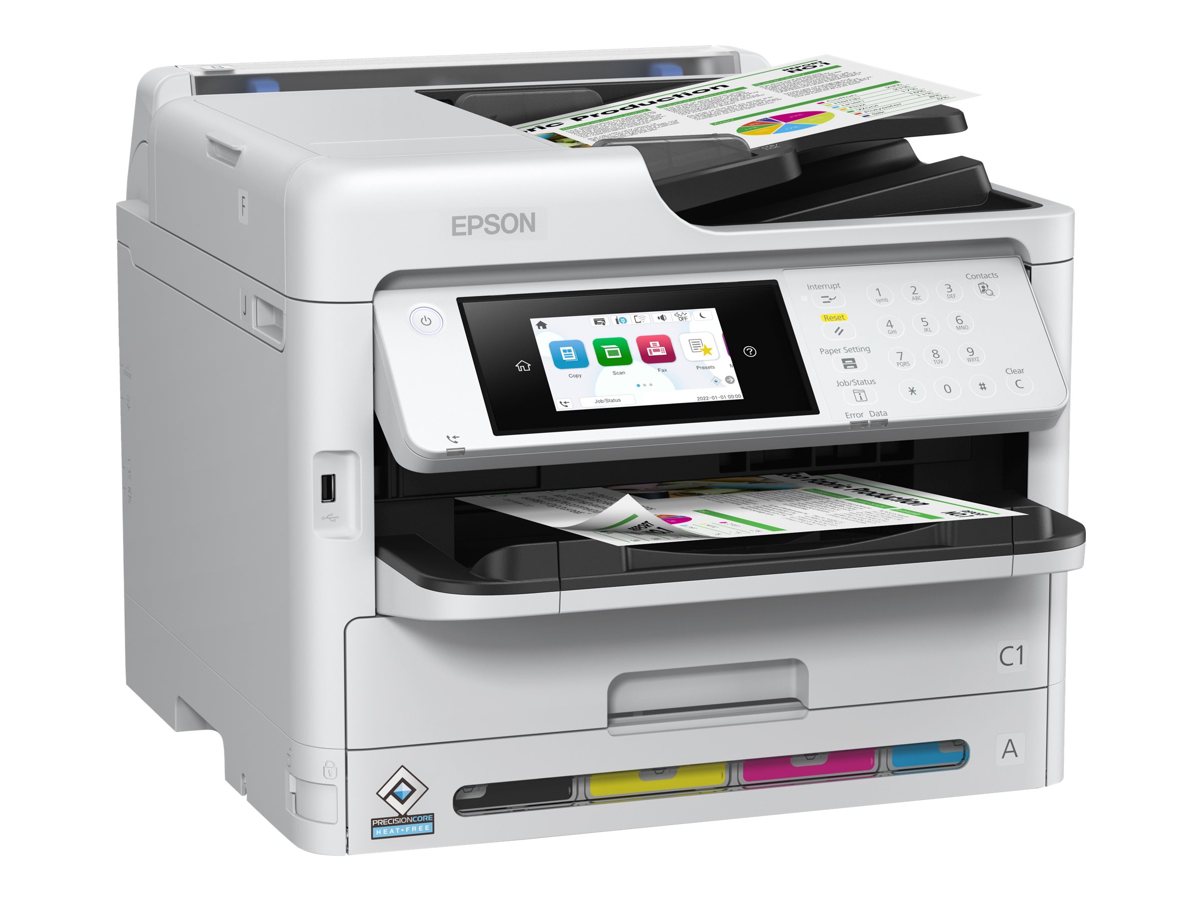 Epson WorkForce Pro WF-C5890DWF BAM - Multifunktionsdrucker - Farbe - Tintenstrahl - A4/Legal (Medie - bis zu 25 Seiten/Min. (Drucken) - 330 Blatt - 33.6 Kbps - USB 2.0 - Gigabit LAN - Wi-Fi(n) - USB 2.0-Host