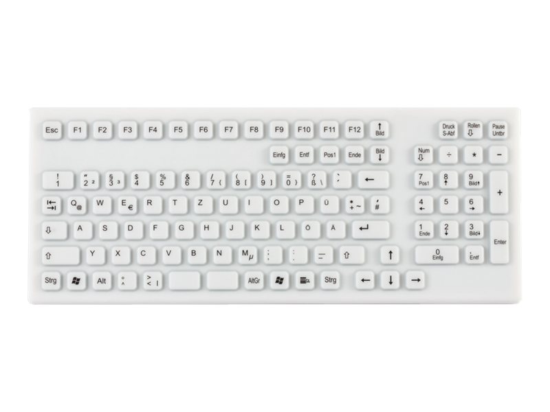 Tastatur TKG-106-IP68-WHITE-USB-DE - USB - Deutsch - weiß
