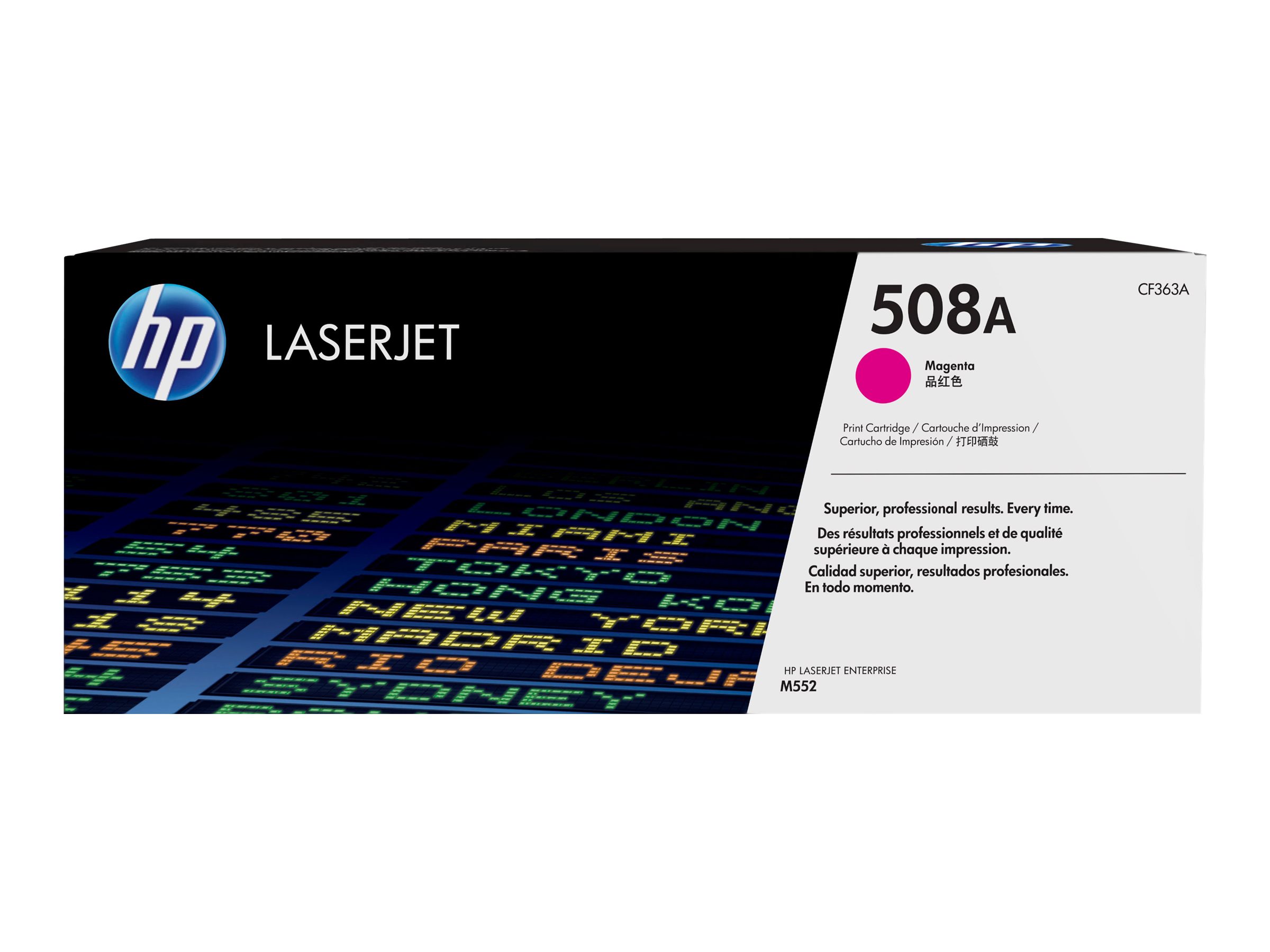 HP Toner 508A magenta für LaserJet + JetIntelligence, 5.000 Seiten (CF363A) - für Color LaserJet Enterprise MFP M577; LaserJet Enterprise Flow MFP M577 HP Toner 508A magenta für LaserJet + JetIntelligence, 5.000 Seiten (CF363A) - für Color LaserJet Enterprise MFP M577; LaserJet Enterprise Flow MFP M577