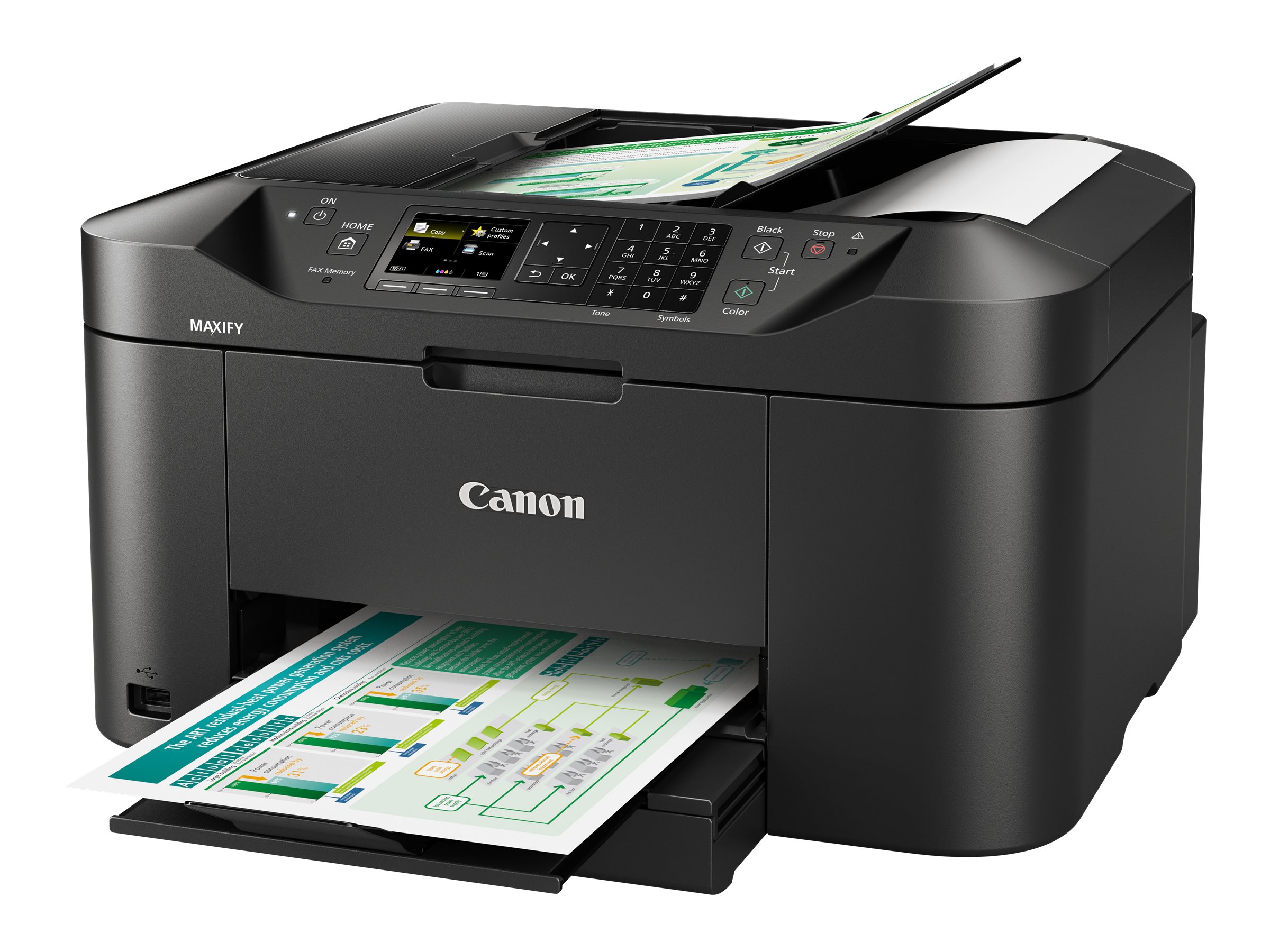 Canon MAXIFY MB2150 - Multifunktionsdrucker - - Legal (216 x 356 mm) (Original) - A4/Legal (Medien) - bis zu 18 Seiten/Min. (Kopieren) - bis zu 19 ipm (Drucken) - 250 Blatt - 33.6 Kbps - Wi-Fi(n) - USB-Host - USB 2.0