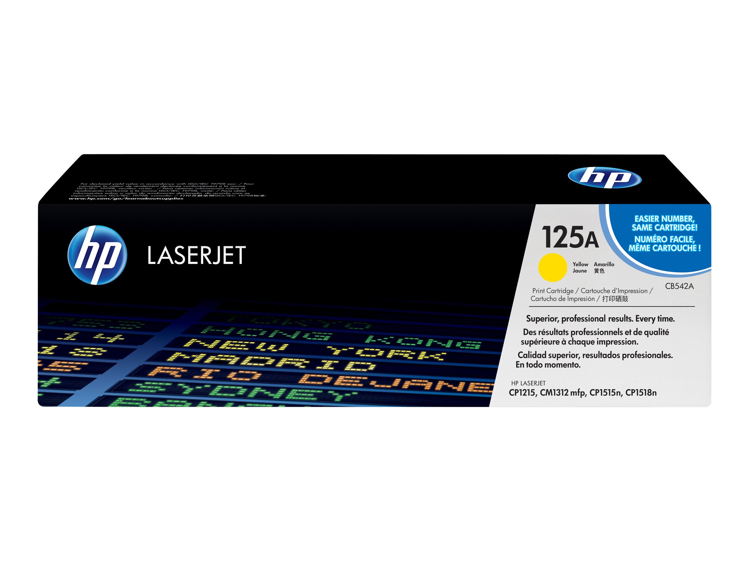 HP 125A - Gelb - original - LaserJet - Tonerpatrone (CB542A) - für Color LaserJet CM1312 MFP - CP1215 - CP1217 - CP1515n - CP1518ni