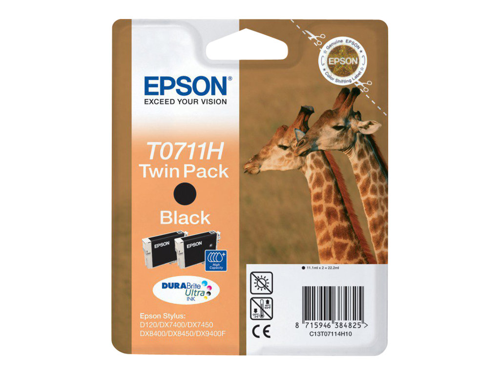 Tintenpatrone T0711H DURABrite schwarz - Schwarz - original - Blisterverpackung - Tintenpatrone - für Stylus SX210 - SX410 - SX510 - SX515 - SX610; Stylus Office B1100 - B40 - BX310 - BX600 - BX610 Tintenpatrone T0711H DURABrite schwarz - Schwarz - original - Blisterverpackung - Tintenpatrone - für Stylus SX210 - SX410 - SX510 - SX515 - SX610; Stylus Office B1100 - B40 - BX310 - BX600 - BX610