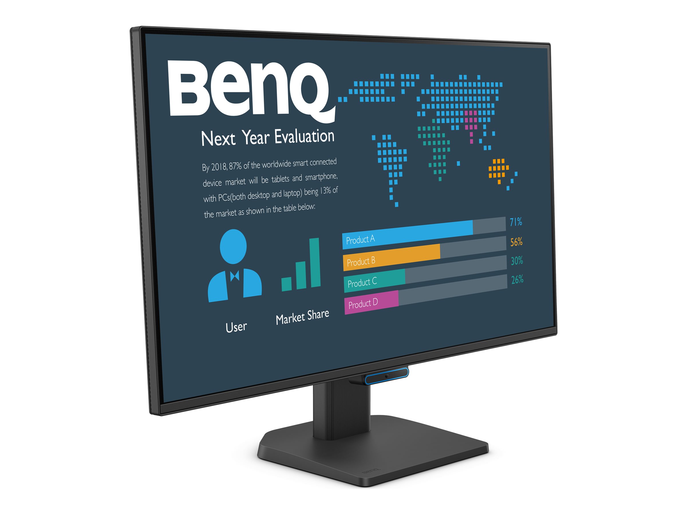 BenQ BL2790C - LED-Monitor - 68.6 cm (27") - @ 144 Hz - IPS - 300 cd/m² - 1500:1 - 5 ms - HDMI - DisplayPort - USB-C - Lautsprecher