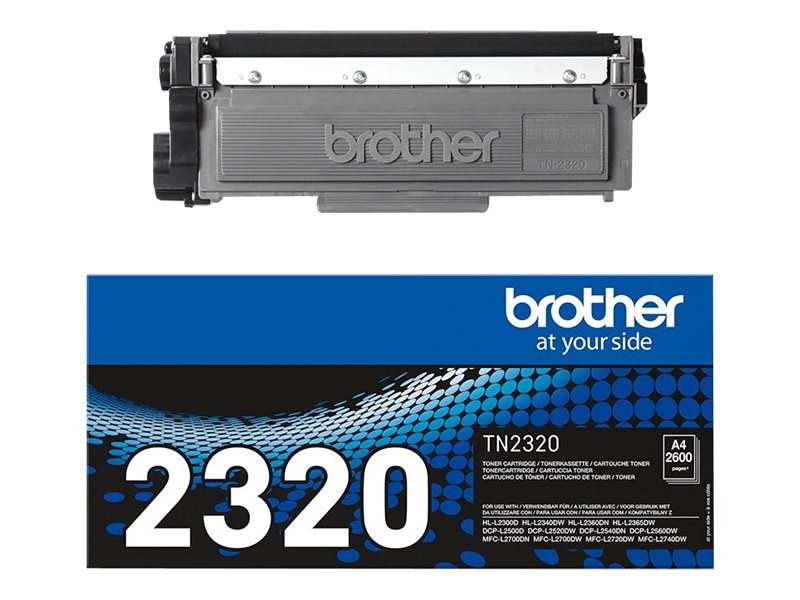 Brother TN2320 - Schwarz - Original - Tonerpatrone - für Brother DCP-L2500 - L2520 - L2560 - HL-L2300 - L2340 - L2360 - L2365 - MFC-L2700 - L2720 - L2740