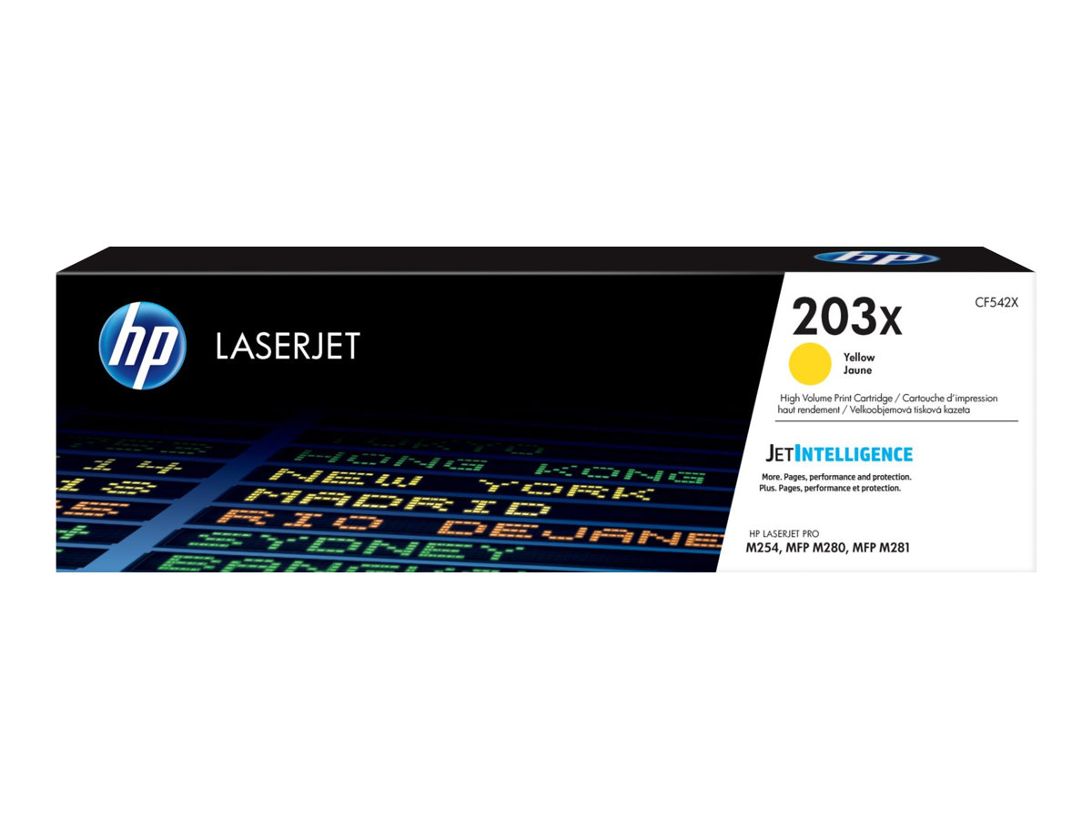 HP 203X - Hohe Ergiebigkeit - Gelb - Original - LaserJet - Tonerpatrone (CF542X) - für Color LaserJet Pro M254dw - M254nw - MFP M280nw - MFP M281cdw - MFP M281fdn - MFP M281fdw