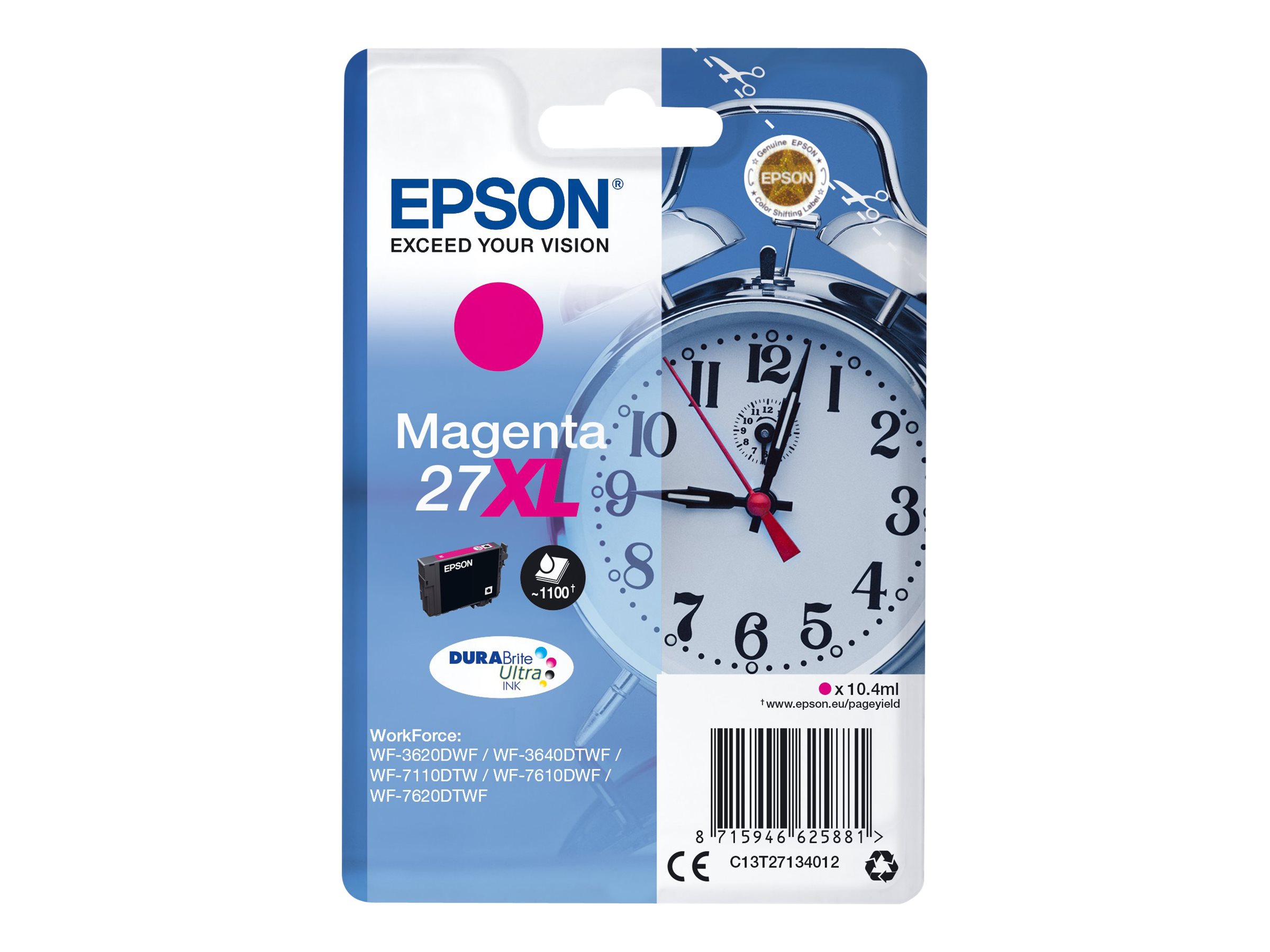 SGLPCKMAGENTA DURABRITEULTRAIN - Tintenpatrone - für WorkForce WF-3620 - WF-3640 - WF-7110 - WF-7210 - WF-7610 - WF-7620 - WF-7710 - WF-7715 - WF-7720 SGLPCKMAGENTA DURABRITEULTRAIN - Tintenpatrone - für WorkForce WF-3620 - WF-3640 - WF-7110 - WF-7210 - WF-7610 - WF-7620 - WF-7710 - WF-7715 - WF-7720
