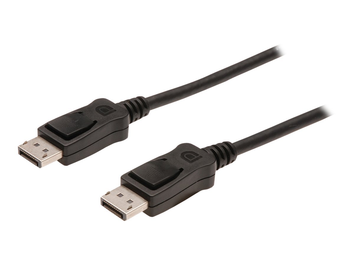 DIGITUS DisplayPort Anschlusskabel - zu DisplayPort (M) - 3 m - geformt - Schwarz
