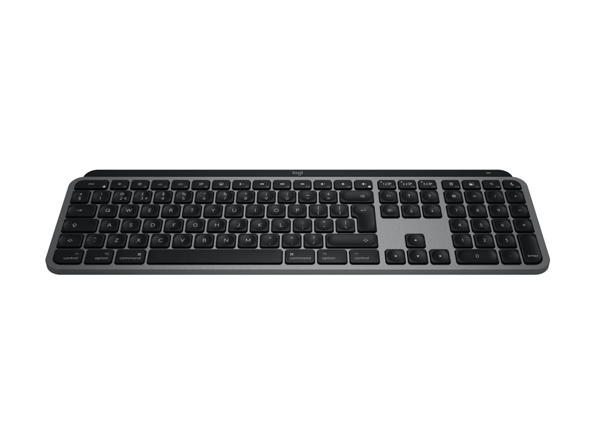 Logitech Master Series MX Keys S for Mac - - full size - hinterleuchtet - kabellos - Bluetooth LE - QWERTZ - Deutsch - Space-grau