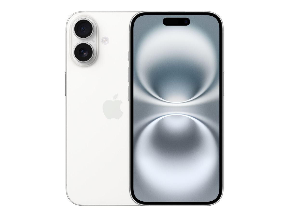 Apple iPhone 16 - 5G Smartphone - Dual-SIM / - OLED-Display - 6.1" - 2556 x 1179 Pixel - 2 x Rückkamera 48 MP - 12 MP - front camera 12 MP - weiß Apple iPhone 16 - 5G Smartphone - Dual-SIM / - OLED-Display - 6.1" - 2556 x 1179 Pixel - 2 x Rückkamera 48 MP - 12 MP - front camera 12 MP - weiß