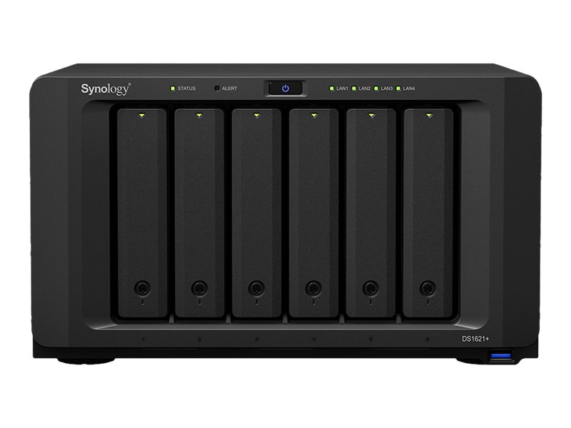 Synology Disk Station DS1621+ - NAS-Server - 6 Schächte - SATA 6Gb/s - RAID RAID 0 - 1 - 5 - 6 - 10 - JBOD - RAM 4 GB - Gigabit Ethernet - iSCSI Support Synology Disk Station DS1621+ - NAS-Server - 6 Schächte - SATA 6Gb/s - RAID RAID 0 - 1 - 5 - 6 - 10 - JBOD - RAM 4 GB - Gigabit Ethernet - iSCSI Support