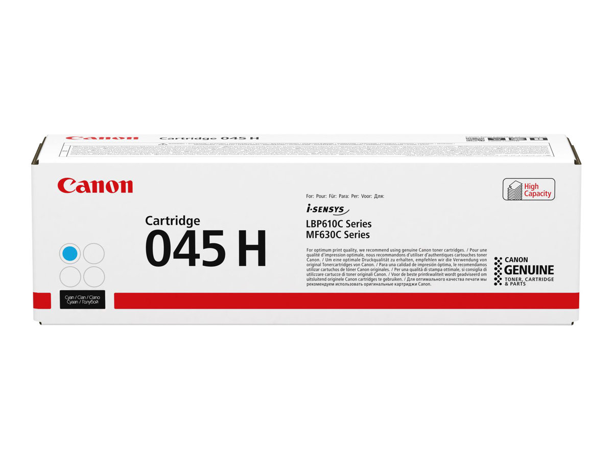 Canon 045 H - Mit hoher Kapazität - Cyan - Original - Tonerpatrone - für ImageCLASS LBP612Cdw - MF632Cdw - MF634Cdw Canon 045 H - Mit hoher Kapazität - Cyan - Original - Tonerpatrone - für ImageCLASS LBP612Cdw - MF632Cdw - MF634Cdw