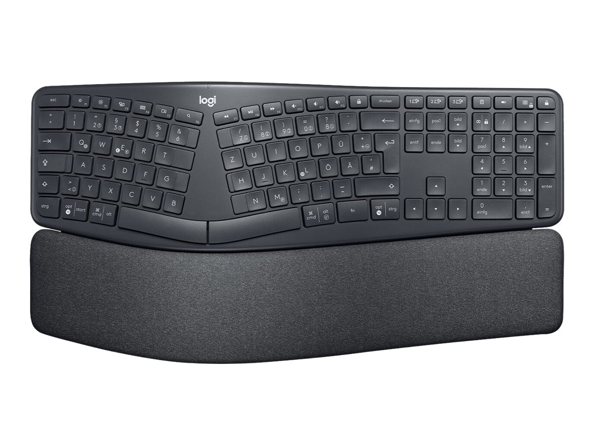 Logitech ERGO K860 Tastatur kabellos 2.4 GHz Bluetooth 5.0 - QWERTZ - Deutsch Logitech ERGO K860 Tastatur kabellos 2.4 GHz Bluetooth 5.0 - QWERTZ - Deutsch
