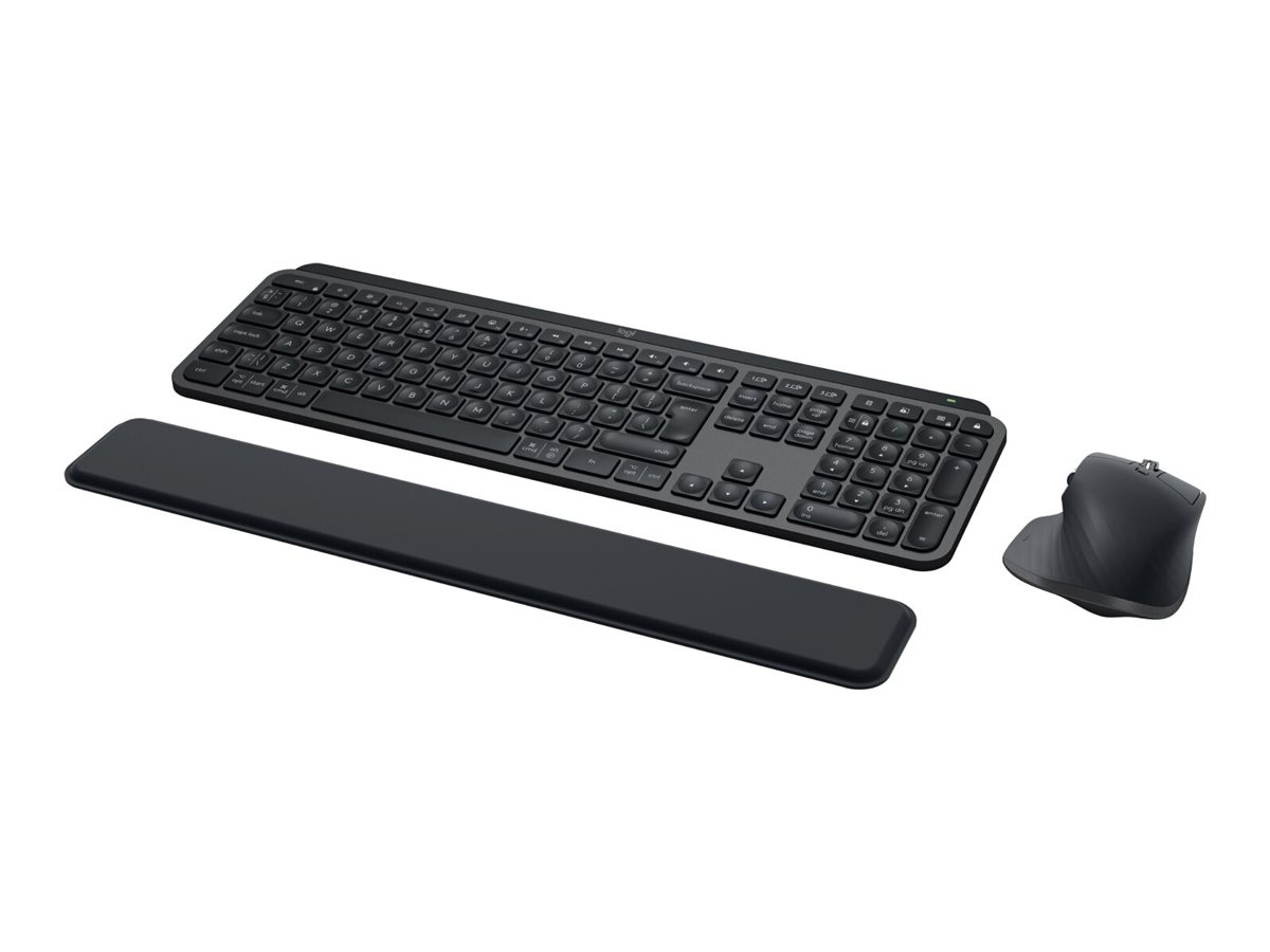 Logitech MX Keys S Combo - Tastatur-und-Maus-Set - hinterleuchtet - kabellos - Bluetooth LE - QWERTZ - Deutsch - Tastenschalter: Scissor-Key - Graphite