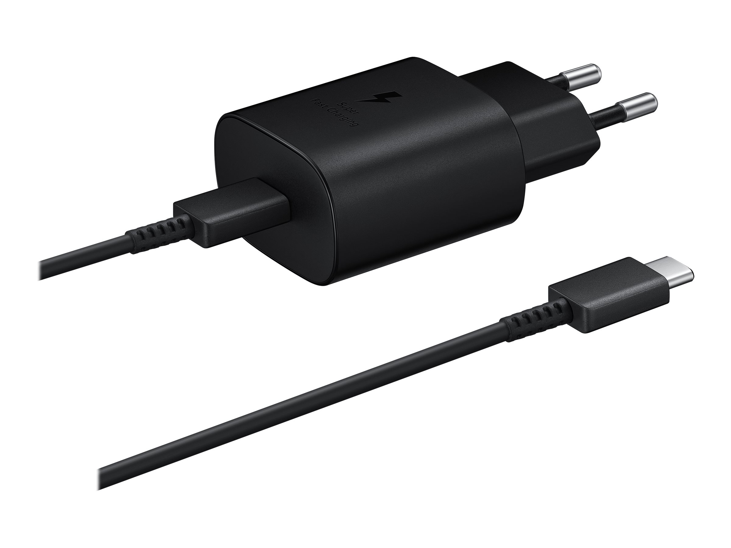 Samsung Fast Charging Wall Charger EP-TA800 Netzteil 25 Watt 3 A SFC (24 pin USB-C) 1m Kabel - auf Kabel: USB-C - Schwarz - für Galaxy A20 - A50 - A70 - A8s - M30 - M40 - Note10 - S20 - S20 5G - S20+ 5G - Z Flip - Z Flip 5G Samsung Fast Charging Wall Charger EP-TA800 Netzteil 25 Watt 3 A SFC (24 pin USB-C) 1m Kabel - auf Kabel: USB-C - Schwarz - für Galaxy A20 - A50 - A70 - A8s - M30 - M40 - Note10 - S20 - S20 5G - S20+ 5G - Z Flip - Z Flip 5G