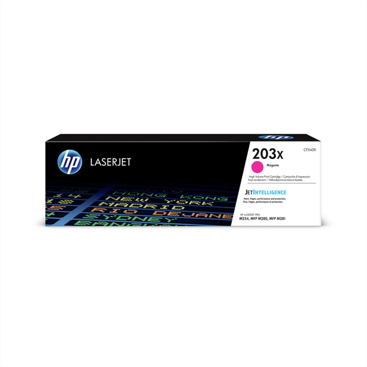 HP 203X - Hohe Ergiebigkeit - Magenta - Original - LaserJet - Tonerpatrone (CF543X) - für Color LaserJet Pro M254dw - M254nw - MFP M280nw - MFP M281cdw - MFP M281fdn - MFP M281fdw