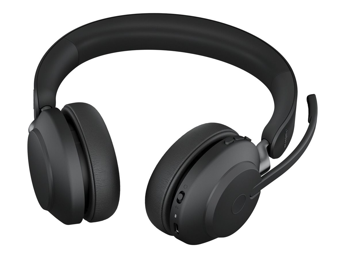 Jabra Evolve2 65 UC Stereo Headset On-Ear - Bluetooth - kabellos - USB-A - Geräuschisolierung - Schwarz Jabra Evolve2 65 UC Stereo Headset On-Ear - Bluetooth - kabellos - USB-A - Geräuschisolierung - Schwarz