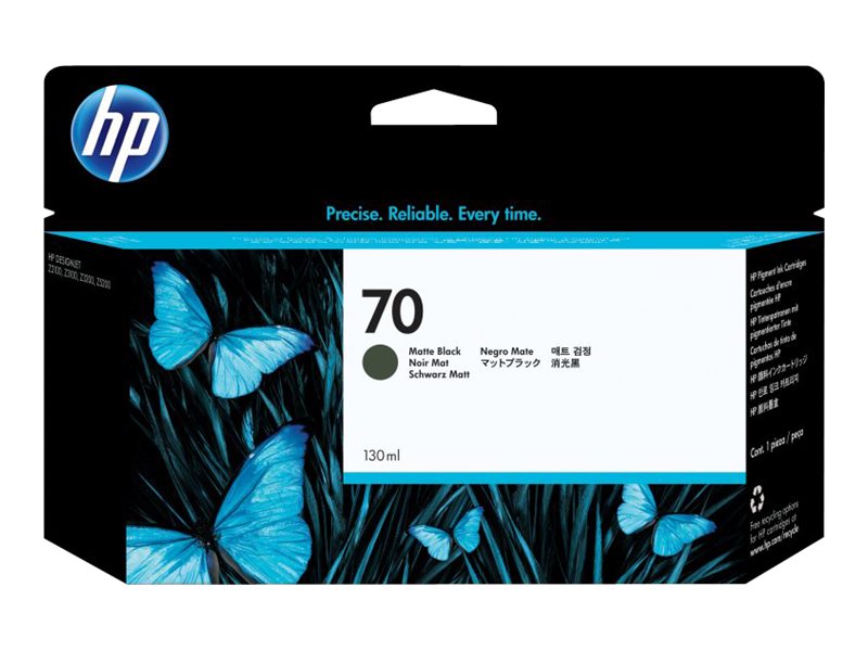 HP Tintenpatrone Nr. 70 matt schwarz rot 130ml - Tintenpatrone - für DesignJet HD Pro MFP - T120 - Z2100 - Z3100 - Z3100ps - Z3200 - Z3200ps - Z5200 - Z5400 HP Tintenpatrone Nr. 70 matt schwarz rot 130ml - Tintenpatrone - für DesignJet HD Pro MFP - T120 - Z2100 - Z3100 - Z3100ps - Z3200 - Z3200ps - Z5200 - Z5400
