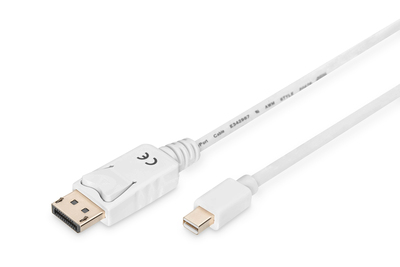 DIGITUS DisplayPort Anschlusskabel - zu DisplayPort (M) - 2 m - geformt - weiß DIGITUS DisplayPort Anschlusskabel - zu DisplayPort (M) - 2 m - geformt - weiß