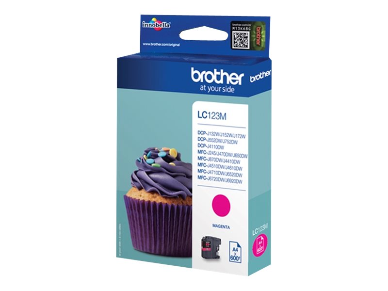 Brother LC123M - Hohe Ergiebigkeit - Magenta - Original - Tintenpatrone - für Brother DCP-J100 - J105 - J132 - J152 - J552 - J752 - MFC-J245 - J470 - J650 - J6520 - J6720 - J6920