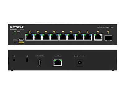 Netgear AV Line M4250-9G1F-PoE+ - Switch - L3 - - + 1 x 10/100/1000 + 1 x Gigabit SFP - Seite-zu-Seite-Luftstrom - Desktop - PoE+ (110 W)
