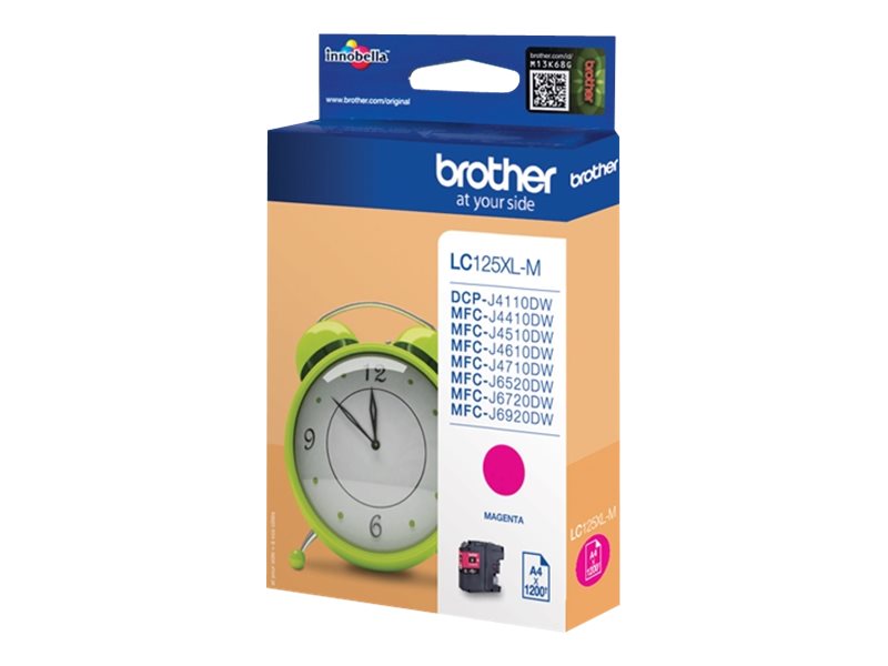 Brother LC125XLM - Sehr hohe Ergiebigkeit - Magenta - Original - Tintenpatrone - für Brother DCP-J4110 - MFC-J4410 - J4510 - J4610 - J4710 - J6520 - J6720 - J6920 Brother LC125XLM - Sehr hohe Ergiebigkeit - Magenta - Original - Tintenpatrone - für Brother DCP-J4110 - MFC-J4410 - J4510 - J4610 - J4710 - J6520 - J6720 - J6920
