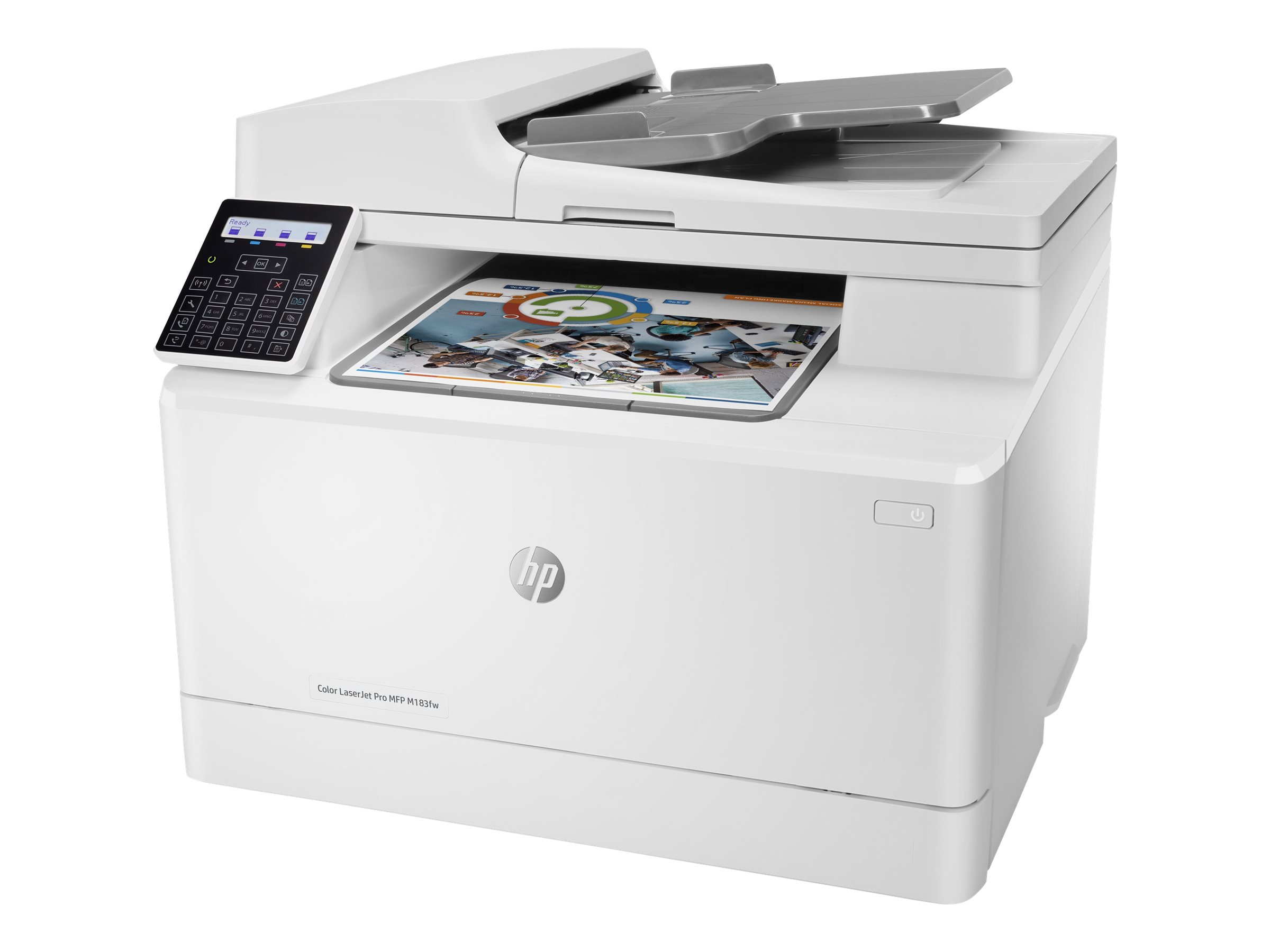 HP Color LaserJet Pro MFP M183fw - Multifunktionsdrucker - Farbe - Laser - 216 x 297 mm (Original) - A4/Legal (Medien) - bis zu 16 Seiten/Min. (Kopieren) - bis zu 16 Seiten/Min. (Drucken) - 150 Blatt - 33.6 Kbps - USB 2.0 - LAN - Wi-Fi(n)