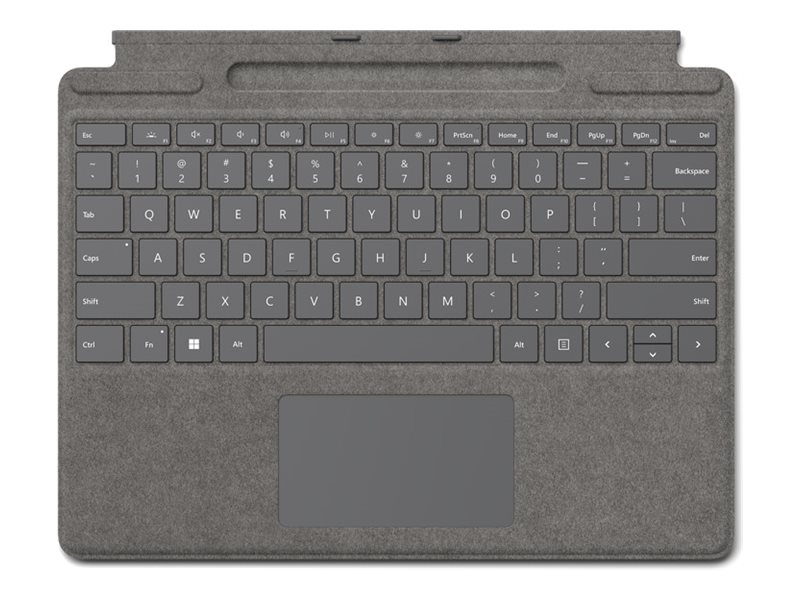 Microsoft Surface Pro Keyboard w Slim Pen - mit Beschleunigungsmesser - Touchpad - Surface Slim Pen 2 Ablage- und Ladeschale - QWERTZ - Deutsch - Platin - mit Slim Pen 2 - für Surface Pro 10 for Business - Pro 8 - Pro 9 - Pro X