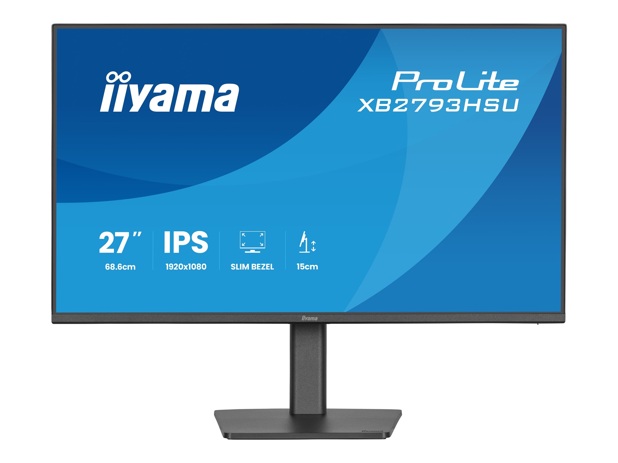 Iiyama XB2793HSU-B1 - LED-Monitor - 68.6 cm (27") - 1920 x 1080 Full HD (1080p) @ 120 Hz - IPS - 350 cd/m² - 1500:1 - 1 ms - HDMI - DisplayPort - Lautsprecher - Schwarz - Matte