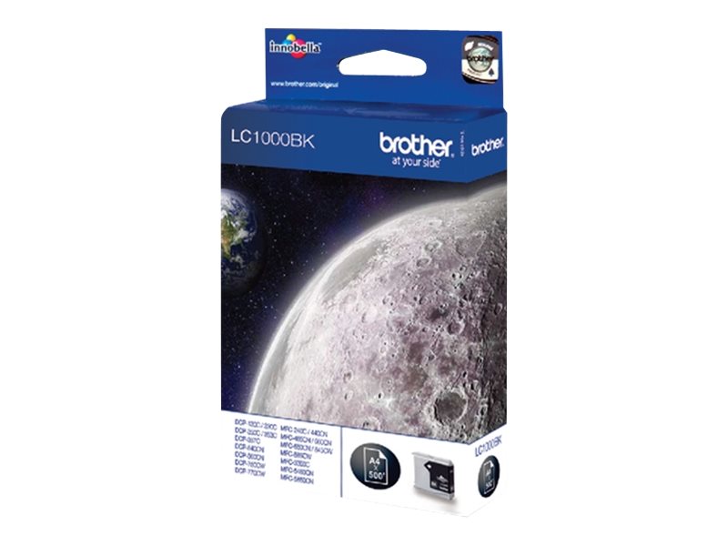 Brother LC1000BK - Schwarz - Original - Tintenpatrone - für Brother DCP-350 - 353 - 357 - 560 - 750 - 770 - MFC-3360 - 465 - 5460 - 5860 - 660 - 680 - 845 - 885 Brother LC1000BK - Schwarz - Original - Tintenpatrone - für Brother DCP-350 - 353 - 357 - 560 - 750 - 770 - MFC-3360 - 465 - 5460 - 5860 - 660 - 680 - 845 - 885