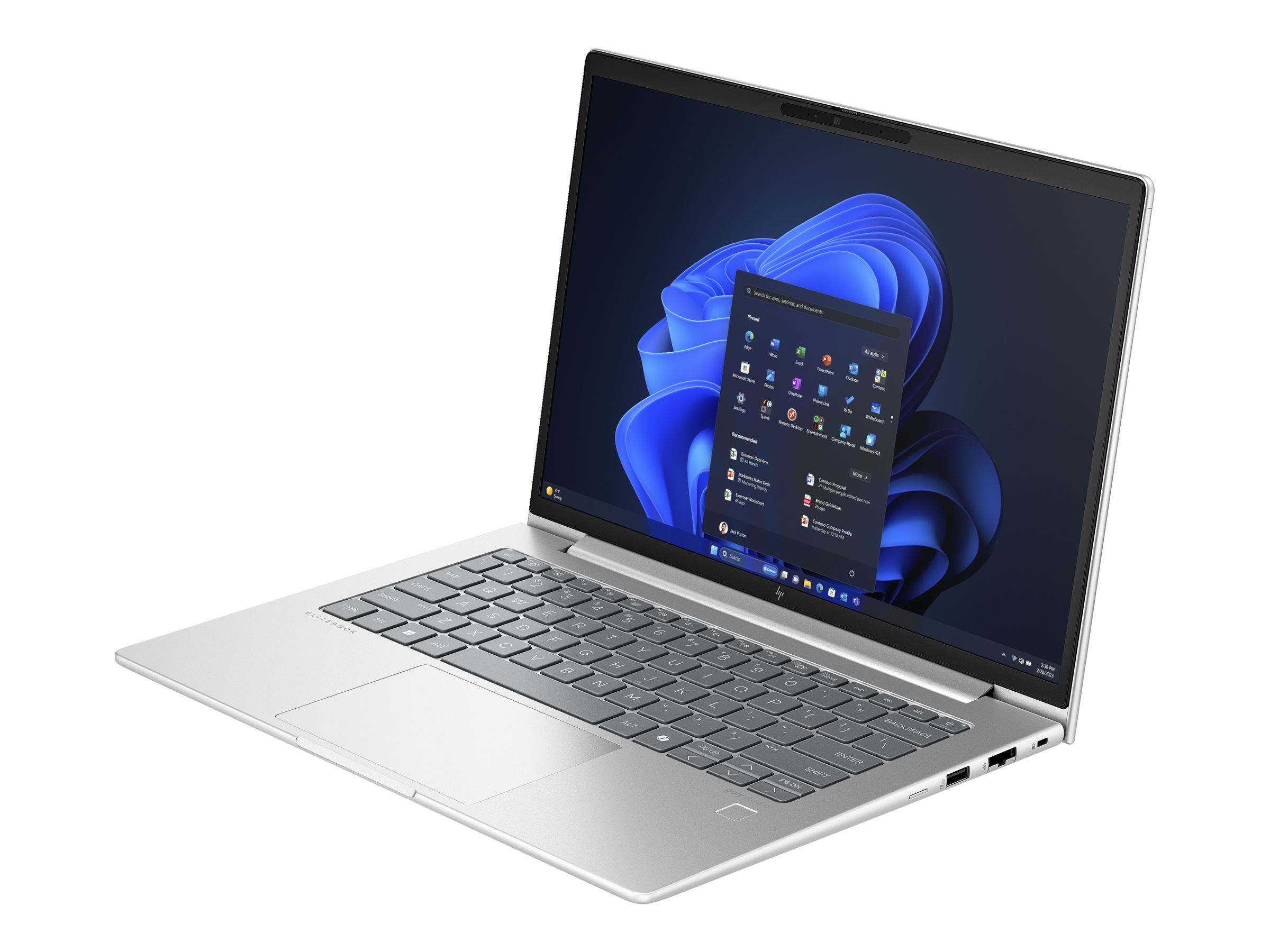 HP EliteBook 645 G11 Notebook - IPS 1920 x 1200 - Wi-Fi 6E - Bluetooth - Pike Silver Aluminium - kbd: Deutsch - mit HP Wolf Pro Security Edition (1 Jahr)