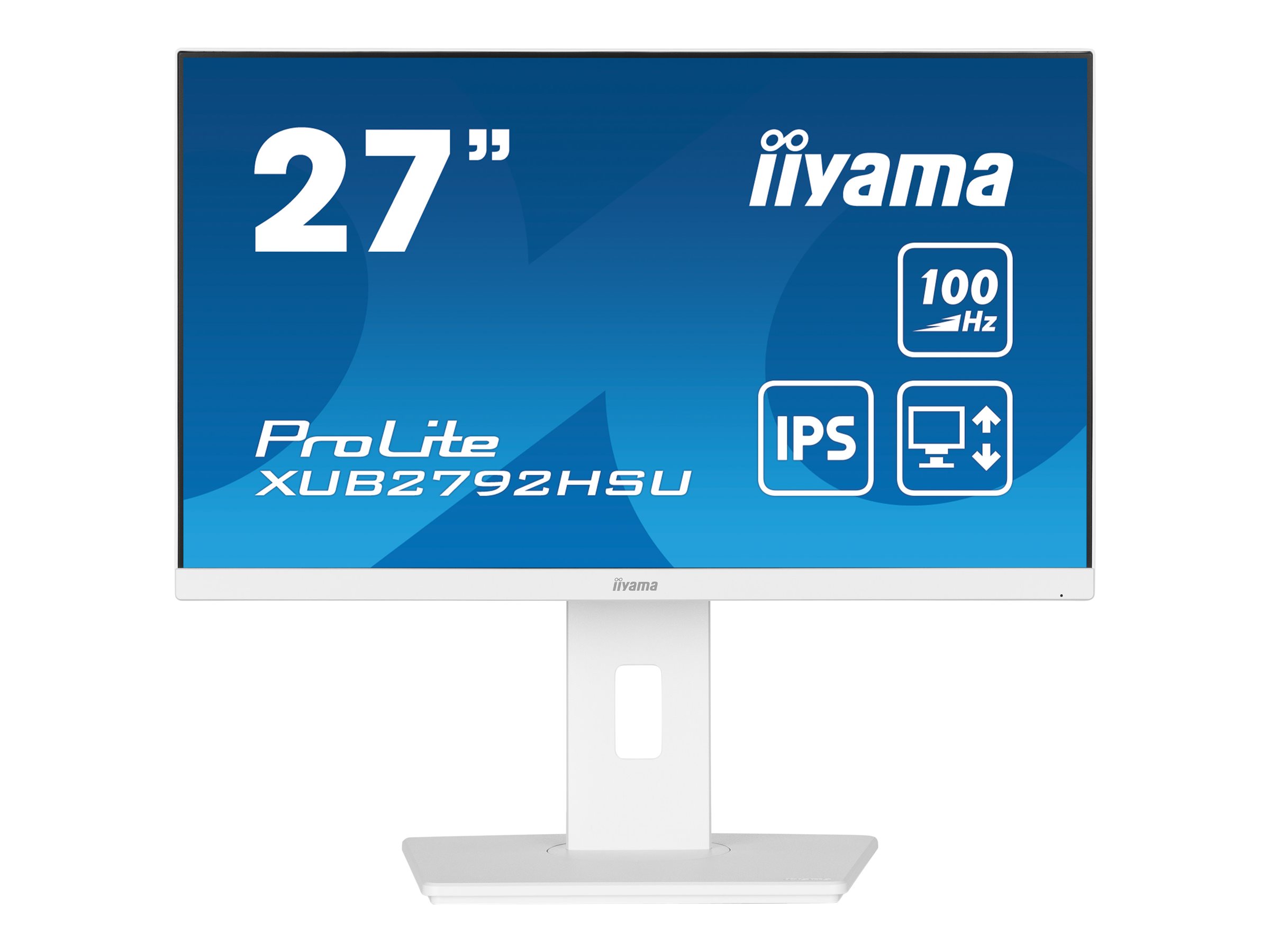 Iiyama ProLite XUB2792HSU-W6 - LED-Monitor - 68.6 - 1920 x 1080 Full HD (1080p) @ 100 Hz - IPS - 250 cd/m² - 1300:1 - 0.4 ms - HDMI - DisplayPort - Lautsprecher - weiß - Matte