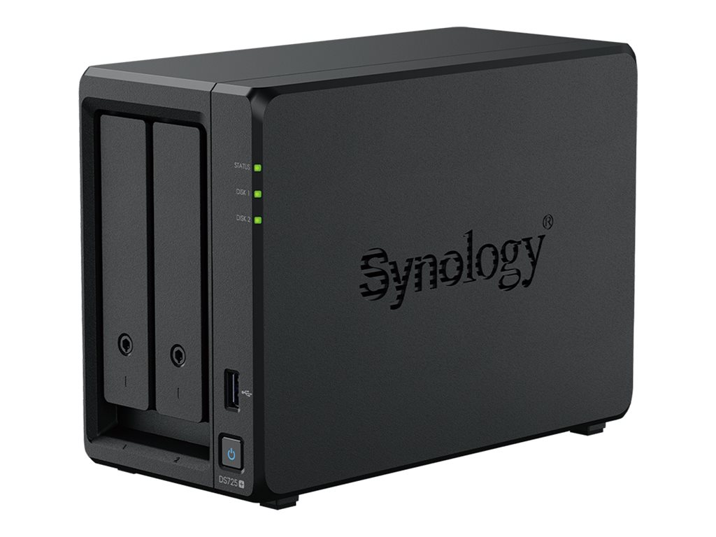 Synology Disk Station DS725+ - NAS-Server - 2 - RAID JBOD - 0 - 1 - 5 - 6 - 10 - RAM 4 GB - 2.5 Gigabit Ethernet - iSCSI Support Synology Disk Station DS725+ - NAS-Server - 2 - RAID JBOD - 0 - 1 - 5 - 6 - 10 - RAM 4 GB - 2.5 Gigabit Ethernet - iSCSI Support