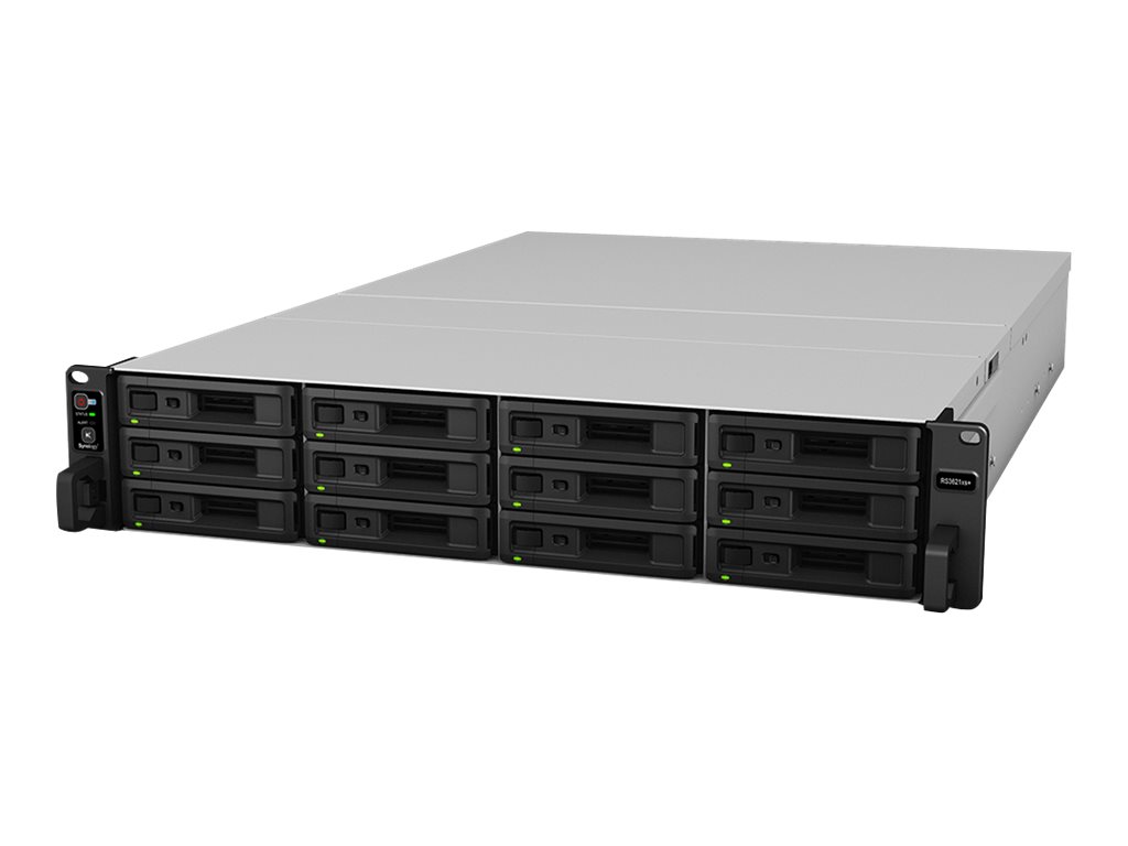 Synology RackStation RS3621XS+, Speicherserver,Rack (2U), Intel® Xeon®, D-1541, Schwarz - Rack - einbaufähig - SATA 6Gb/s - RAID RAID 0 - 1 - 5 - 6 - 10 - JBOD - RAID F1 - 1 Hot-Spare - 10-Hot-Spare - 5 Hot Spare - 6 Hot Spare - F1 Hot Spare - RAM 8 GB -…