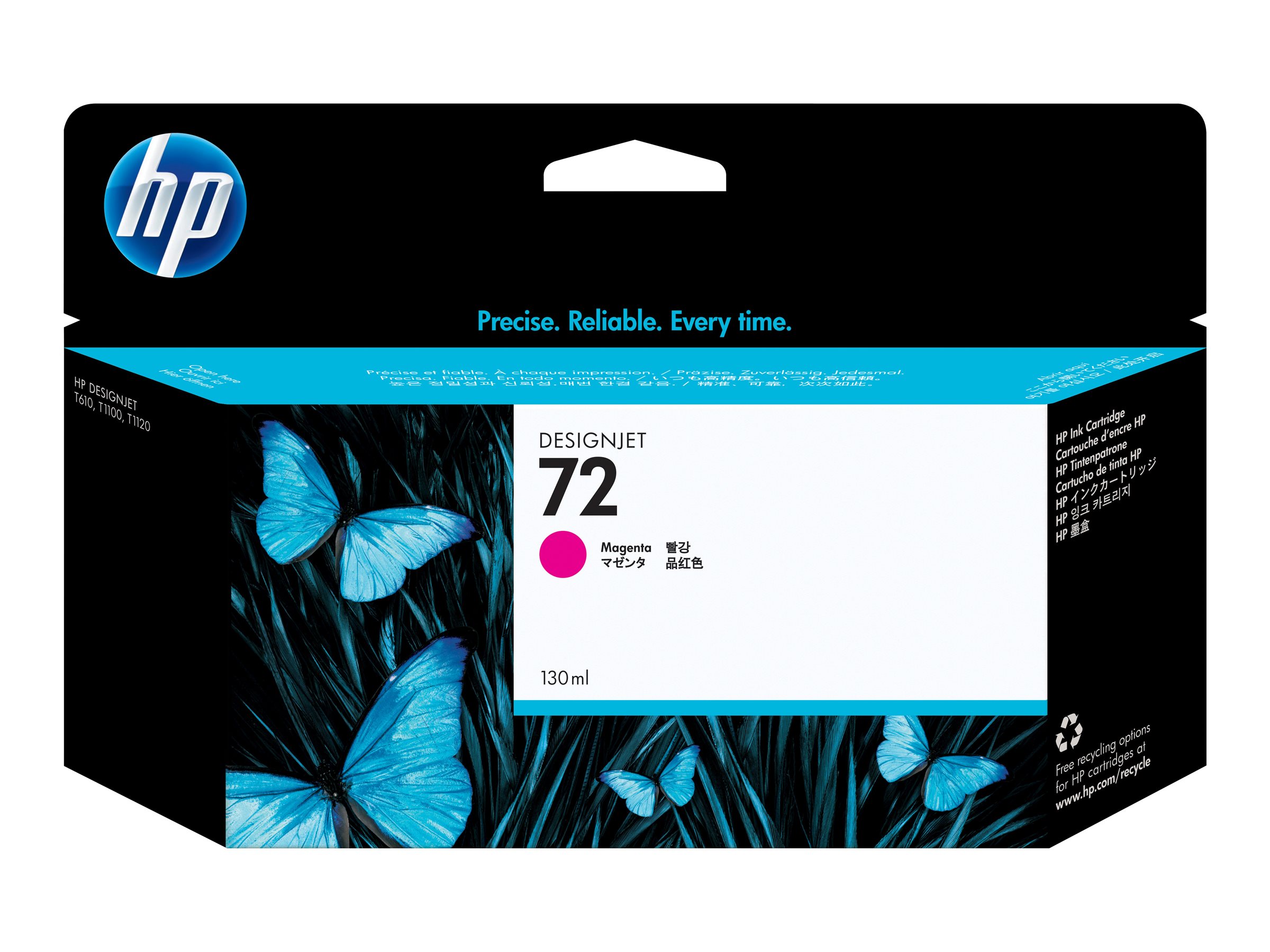 HP 72 - 130 ml - Magenta - original - DesignJet - Tintenpatrone - für DesignJet T1100 - T1100ps - T1200 - T1200ps - T1300 - T610 - T620 - T770 - T790