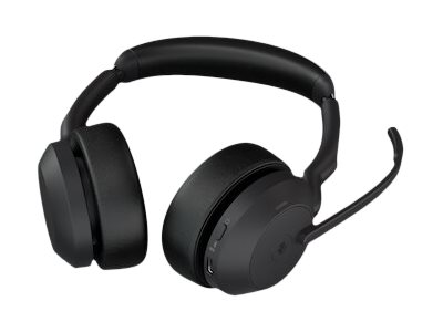 Jabra Evolve2 55 MS Stereo, Kabellos - Bluetooth - kabellos - aktive Rauschunterdrückung - USB-A - Schwarz - Zoom Certified - Zertifiziert für Microsoft Teams - Cisco Webex Certified - optimiert für UC - Alcatel-Lucent-zertifiziert - Avaya Certified - U…
