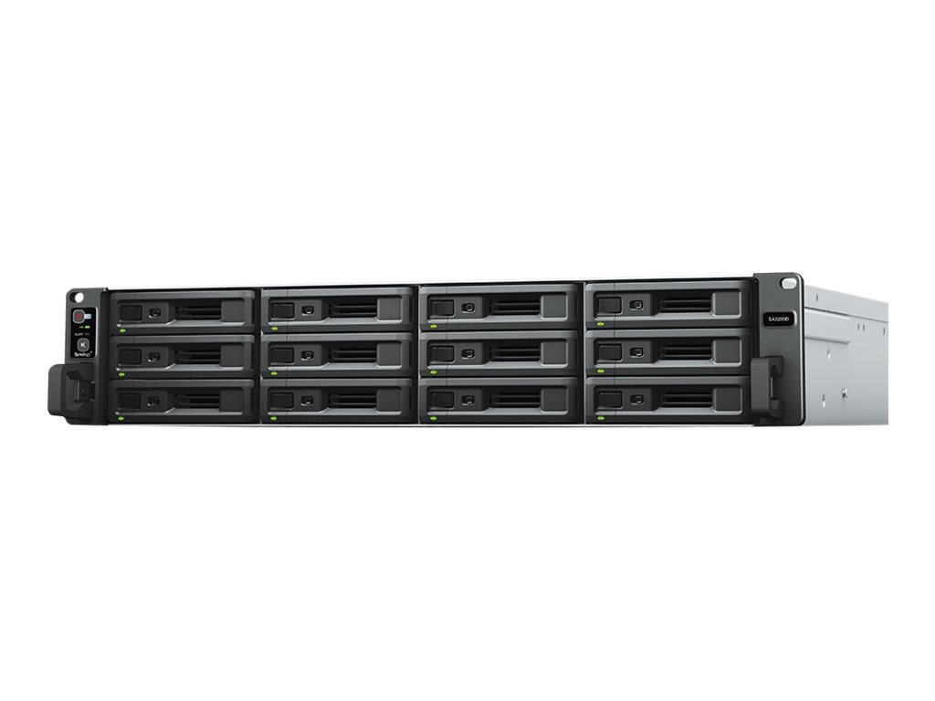 Synology RackStation SA3200D, NAS, Rack (2U),Intel® Xeon® D, D-1521, Schwarz, Grau - einbaufähig - RAID RAID 0 - 1 - 5 - 6 - 10 - JBOD - RAID F1 - RAM 16 GB - Gigabit Ethernet / 10 Gigabit Ethernet - iSCSI Support - 2U