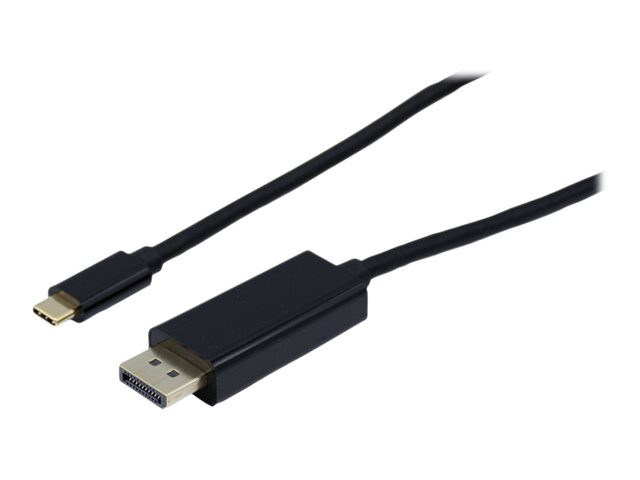 Tecline exertis Connect - USB-/DisplayPort-Kabel - DisplayPort (M) - zu 24 pin USB-C (M) - DisplayPort 1.4 - 1 m - 8K Unterstützung - DP Alt Modus-Support - Schwarz