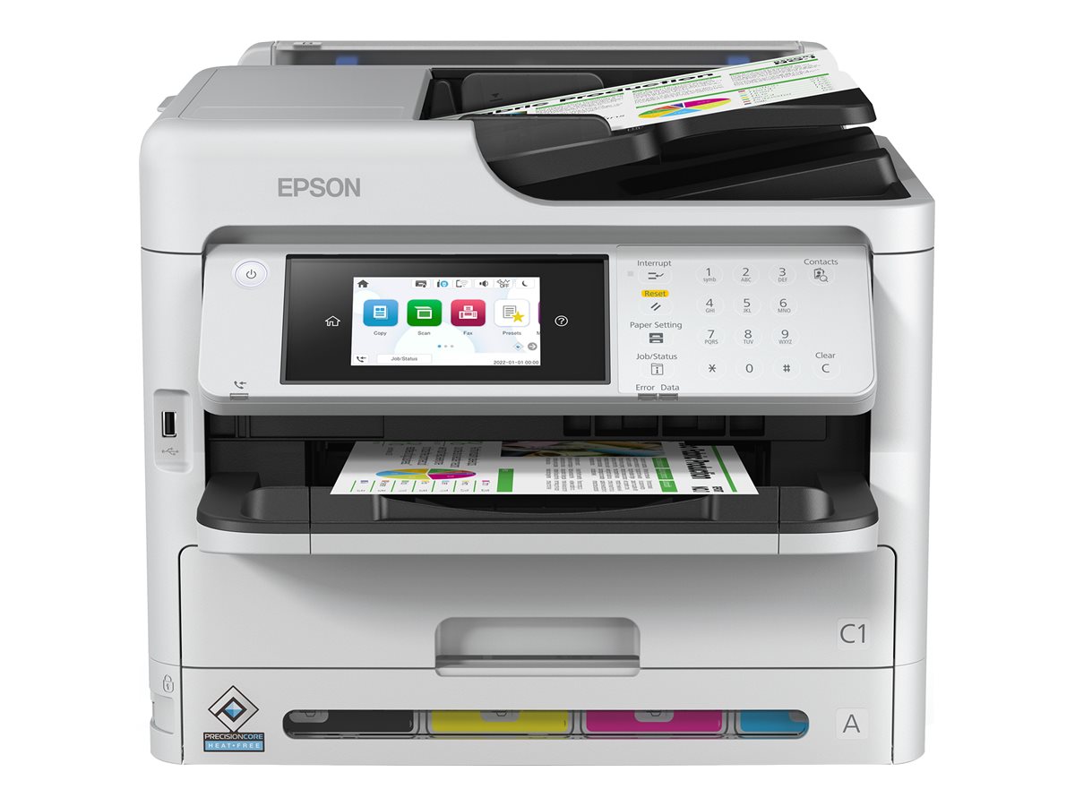Epson WorkForce Pro WF-C5890DWF BAM - Multifunktionsdrucker - Farbe - Tintenstrahl - A4/Legal (Medie - bis zu 25 Seiten/Min. (Drucken) - 330 Blatt - 33.6 Kbps - USB 2.0 - Gigabit LAN - Wi-Fi(n) - USB 2.0-Host Epson WorkForce Pro WF-C5890DWF BAM - Multifunktionsdrucker - Farbe - Tintenstrahl - A4/Legal (Medie - bis zu 25 Seiten/Min. (Drucken) - 330 Blatt - 33.6 Kbps - USB 2.0 - Gigabit LAN - Wi-Fi(n) - USB 2.0-Host