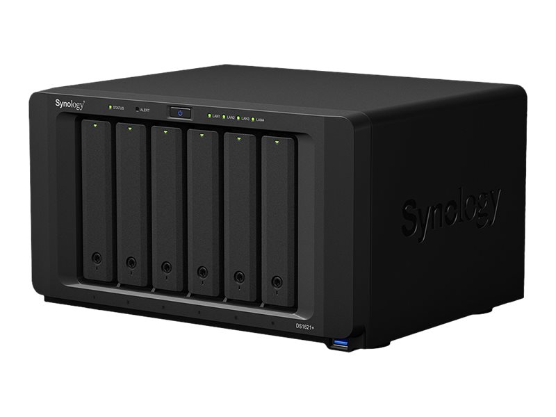 Synology Disk Station DS1621+ - NAS-Server - 6 Schächte - SATA 6Gb/s - RAID RAID 0 - 1 - 5 - 6 - 10 - JBOD - RAM 4 GB - Gigabit Ethernet - iSCSI Support