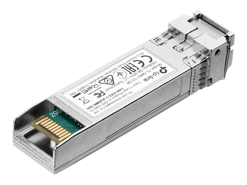 TP-LINK TL-SM5110-SR - SFP+-Transceiver-Modul - 10GbE - 10GBase-SR - LC/UPC Multi-Modus - bis zu 300 m - 850 nm - für JetStream TL-SG3428X - TL-SG3452XP V1