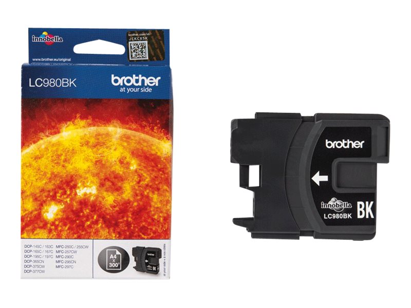 Brother LC980BK - Schwarz - Original - Tintenpatrone - für Brother DCP-145 - 163 - 167 - 193 - 195 - 197 - 365 - 373 - 375 - 377 - MFC-250 - 255 - 290 - 295 - 297 Brother LC980BK - Schwarz - Original - Tintenpatrone - für Brother DCP-145 - 163 - 167 - 193 - 195 - 197 - 365 - 373 - 375 - 377 - MFC-250 - 255 - 290 - 295 - 297
