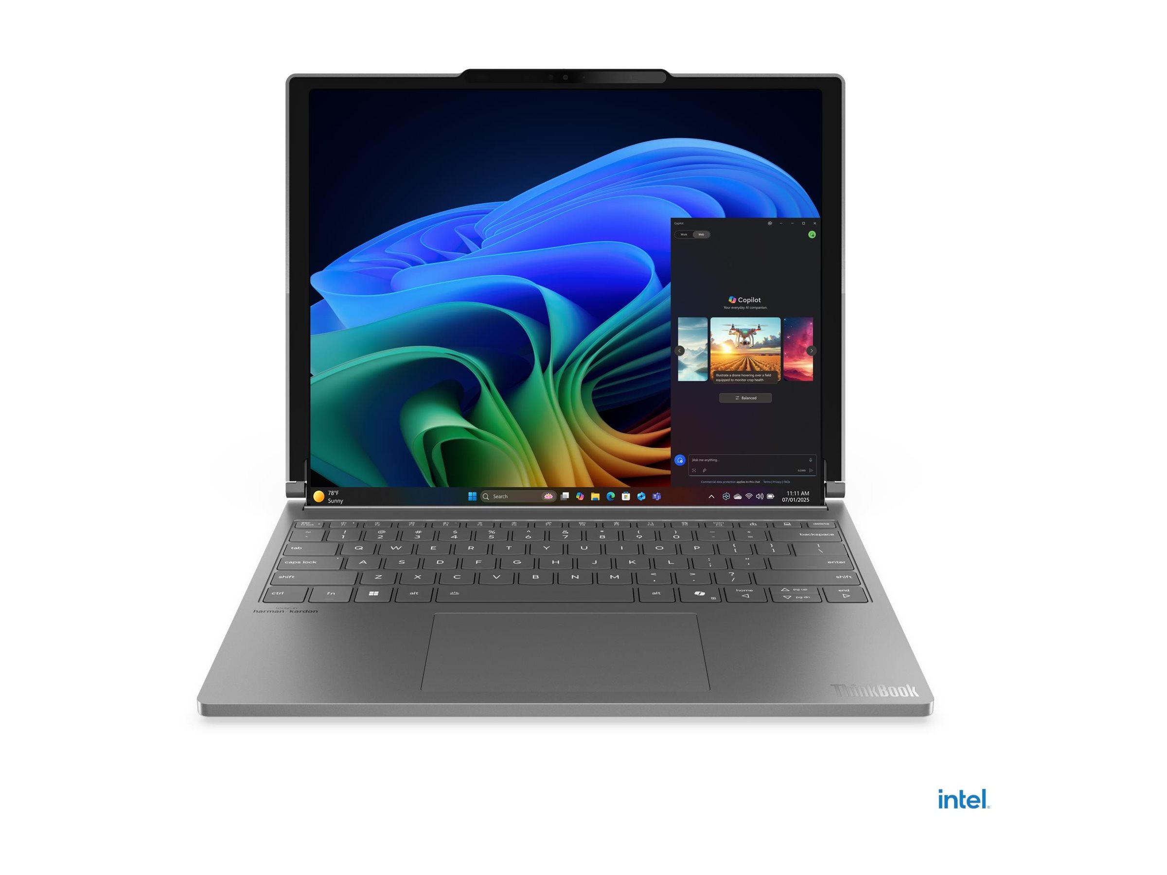 Lenovo ThinkBook Plus G6 Rollable 21TR - Intel - OLED 2000 x 1600 @ 120 Hz - Wi-Fi 7 - Bluetooth - Luna Gray - kbd: Deutsch - mit 1 Jahr Lenovo Premier Support